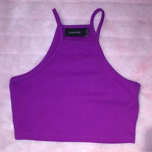 Purple crop top